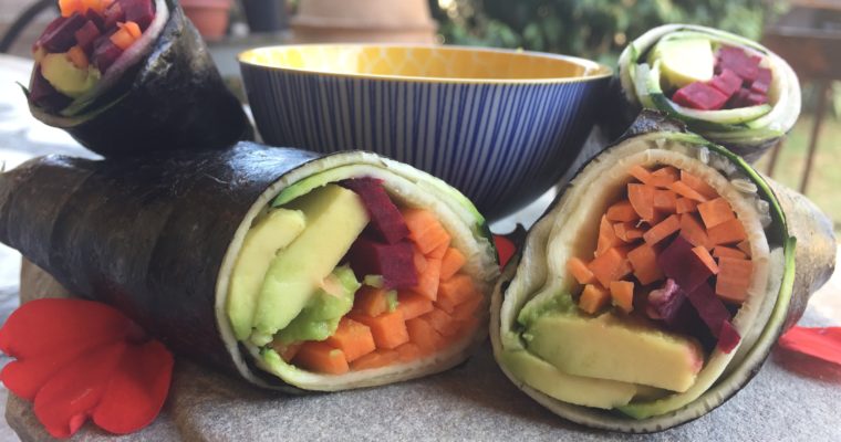 “Sushirrito” vegano crudista – Il sushi incontra il burrito