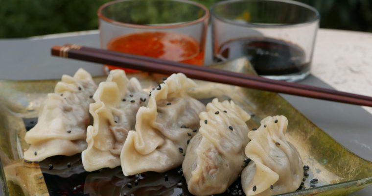 Gyoza al vapore con ripieno di funghi